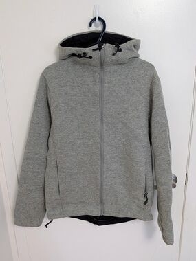 Bench Grey Zip-Up Hoodie Jacket - Men's Large